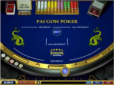 Pai gow poker Il tavolo da gioco del pai gow poker